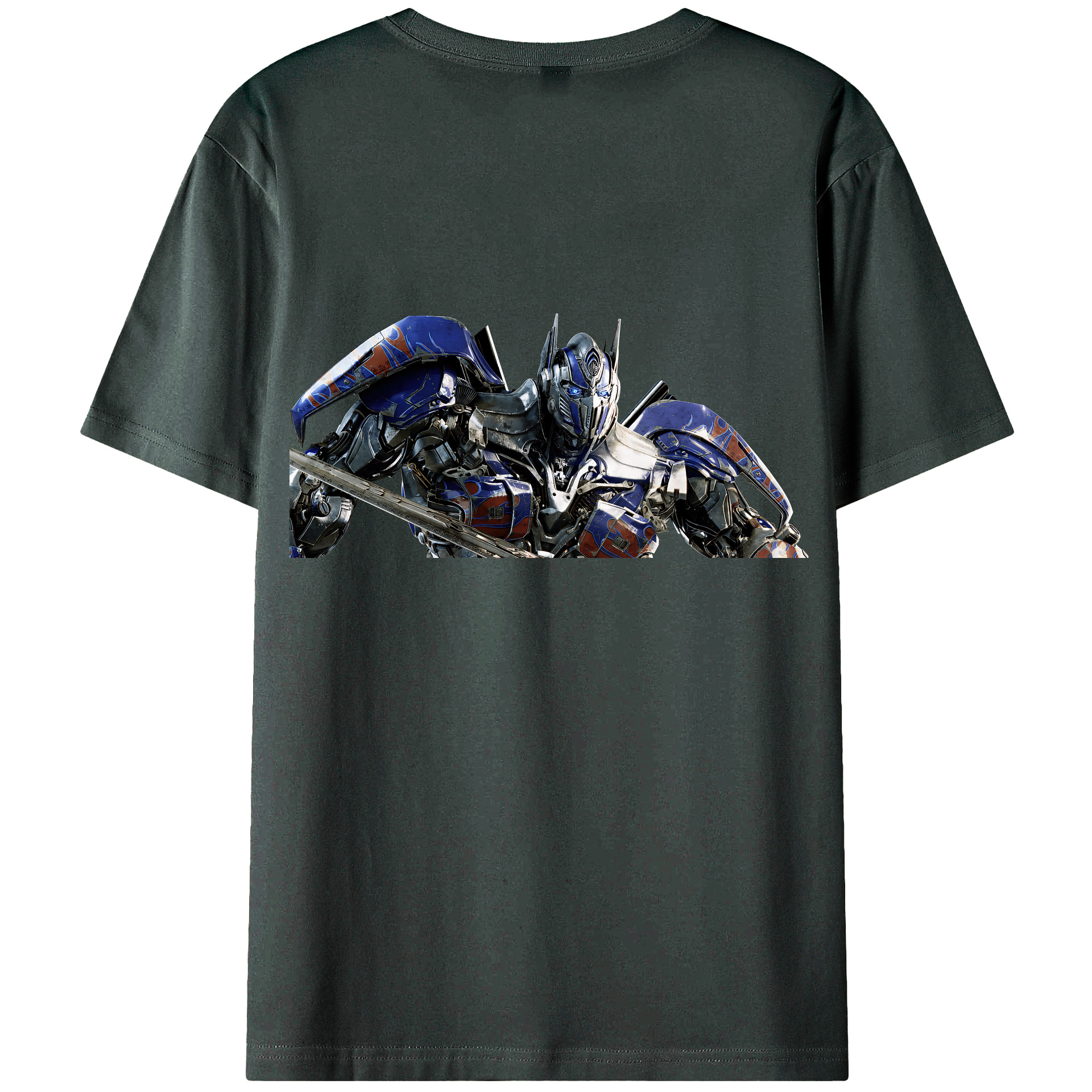 （画像用） Transformers トランスフォーマー 綿100％ メンズ半袖Tシャツ（バックプリント） 通気性